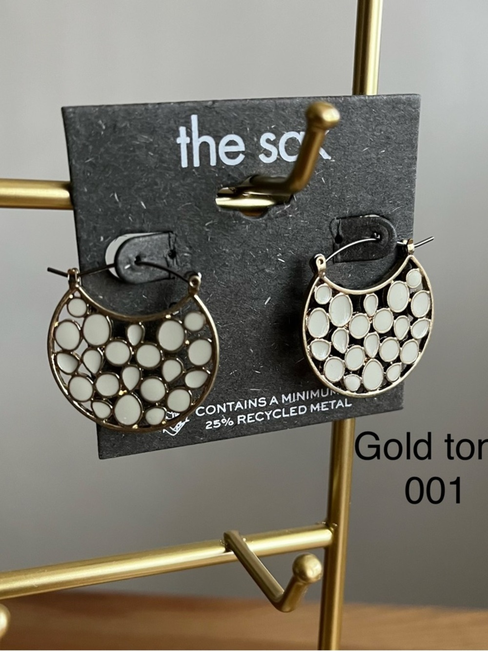 The Sak silver-tone and gold-tone hoop and open hoop earrings choose one pair - Picture 6 of 8
